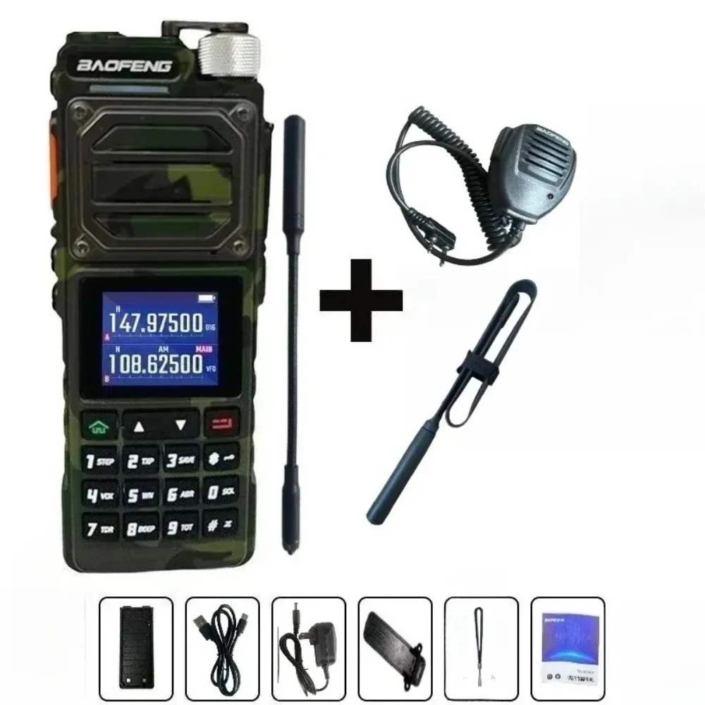 Baofeng UV-25M Air Band Walkie Talkie 6 Band Camo Wireless Copy Frequency Type-C Port AM FM Long Range High Power 2-Way Radio