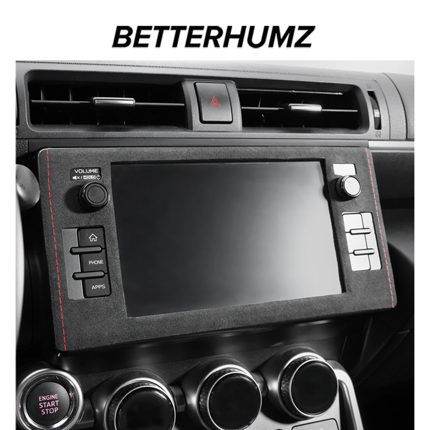 

For Subaru BRZ GR86 2022-25 Suede Central Control Navigation Box Decorative Stickers
