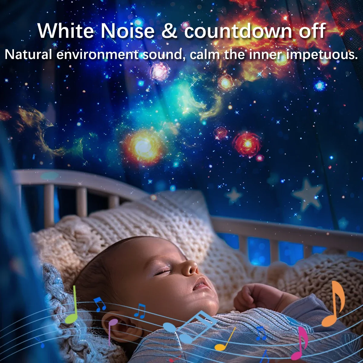 Galaxy Star Projector Night Light with Bluetooth Remote 360° Rotation 4K HD Indoor Projector for Bedroom Stars Sky Projector