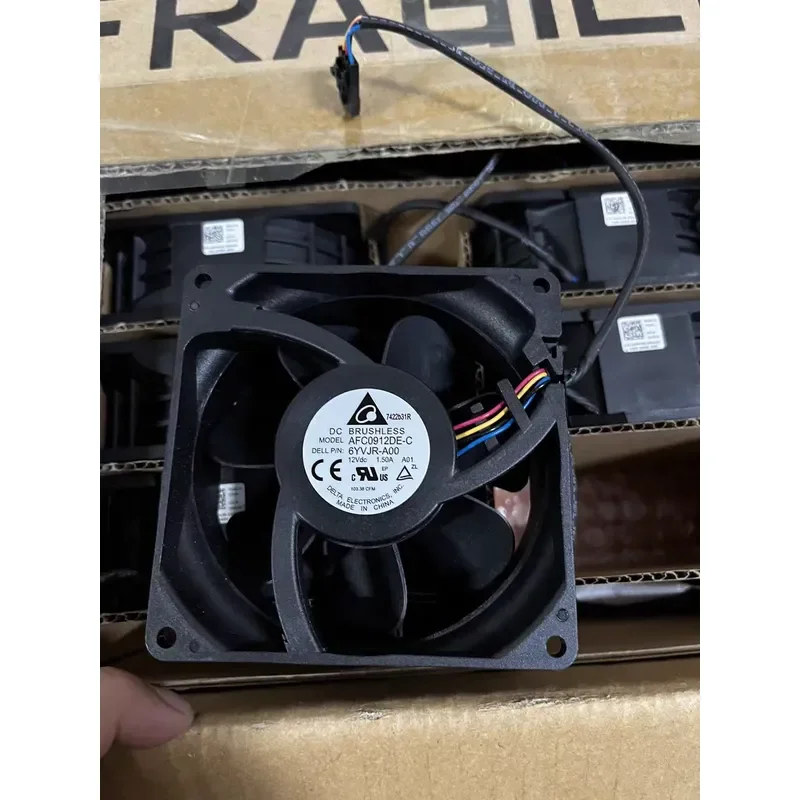 for Delta Violent Fan Double Ball Bearing 9cm 9038 AFC0912DE-C 6YVJR-A00 12V 1.5A High Speed Cooling Blower