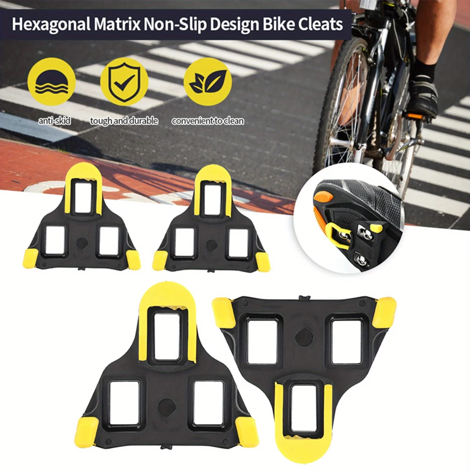 2pcs Road Bike Pedal Cleat SPD Bicycle Pedals Self-locking Plate Clip for Bike Cycling Shoes Bicycle Accessories