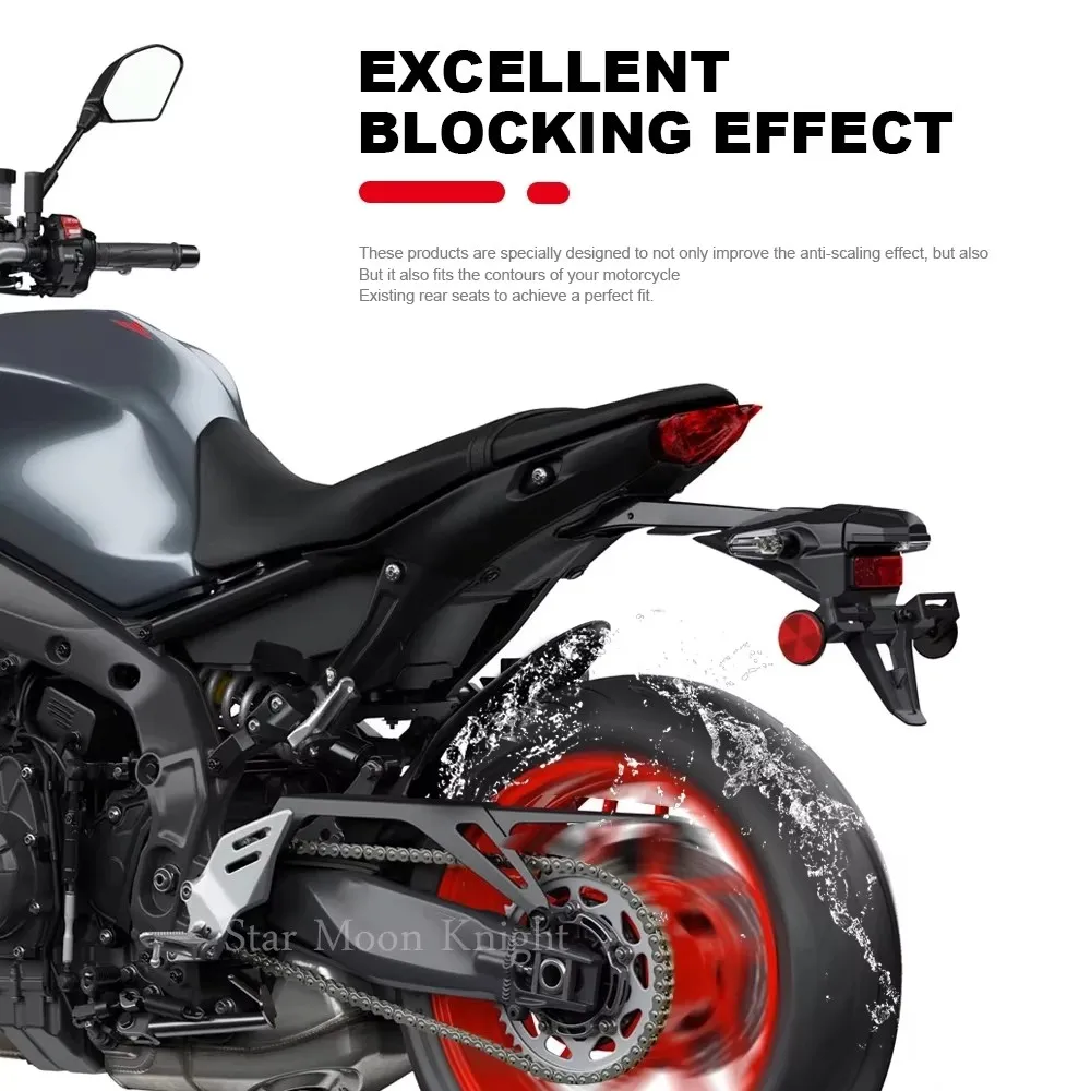 For Yamaha mt 09 MT09 MT-09 SP 2021 2022 2023 2024 2025 Motorcycle Rear Mudguard Hugger Fender Extension Splash Guard Extender