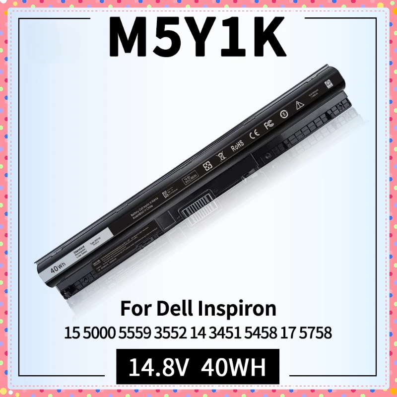 40WH M5Y1K 14.8V Battery for Dell Inspiron 14 15 17 5000 3000 Series 5559 3451 3558 3567 5755 5756 5458 GXVJ3 453-BBBQ HD4J0