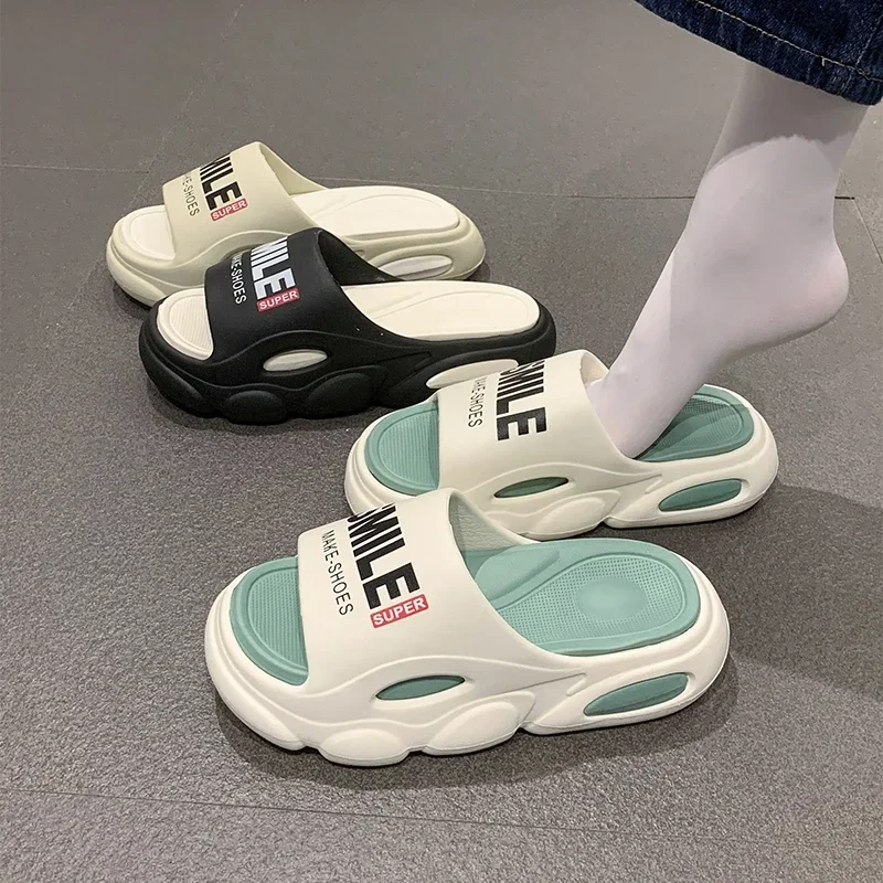 

Slippers Platform 5cm Men Soft Air Cushion Slippers Eva Women'S Slippers Fashion Flip Flops Outdoor Shoes Summer Sandals