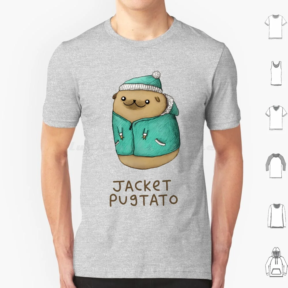 Jacket T Shirt Cotton Men Women Diy Print Potato Tato Tater Spud Pug Dog Puppy Puggle Puggy Boxer Bulldog French Eyes Fat