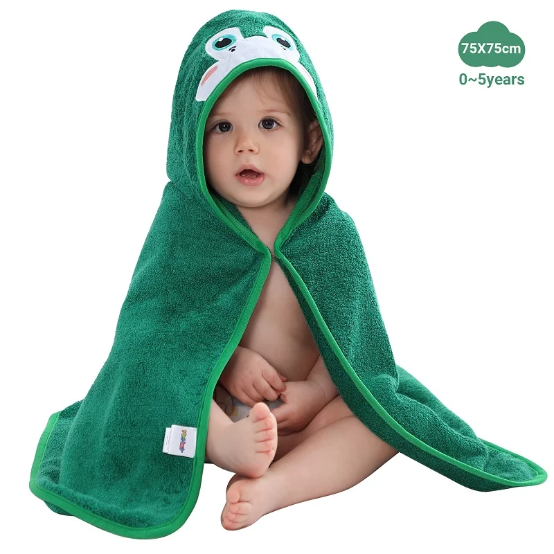 MICHatteign- Serviette de Bain en Bambou pour Bébé, Peignoir à Capuche Mignon pour Enfant en Bas Âge, Douche Unisexe pour Enfants Bol et Garçons,