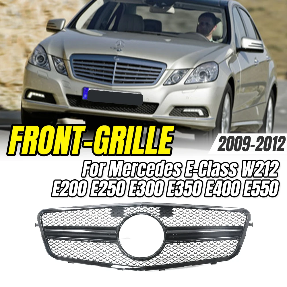 

For Mercedes-Benz E-Class W212 E200 E250 E300 E350 E400 E550 2009-2012 Diamonds Style Front Bumper Grille,Car Styling Upgrade.