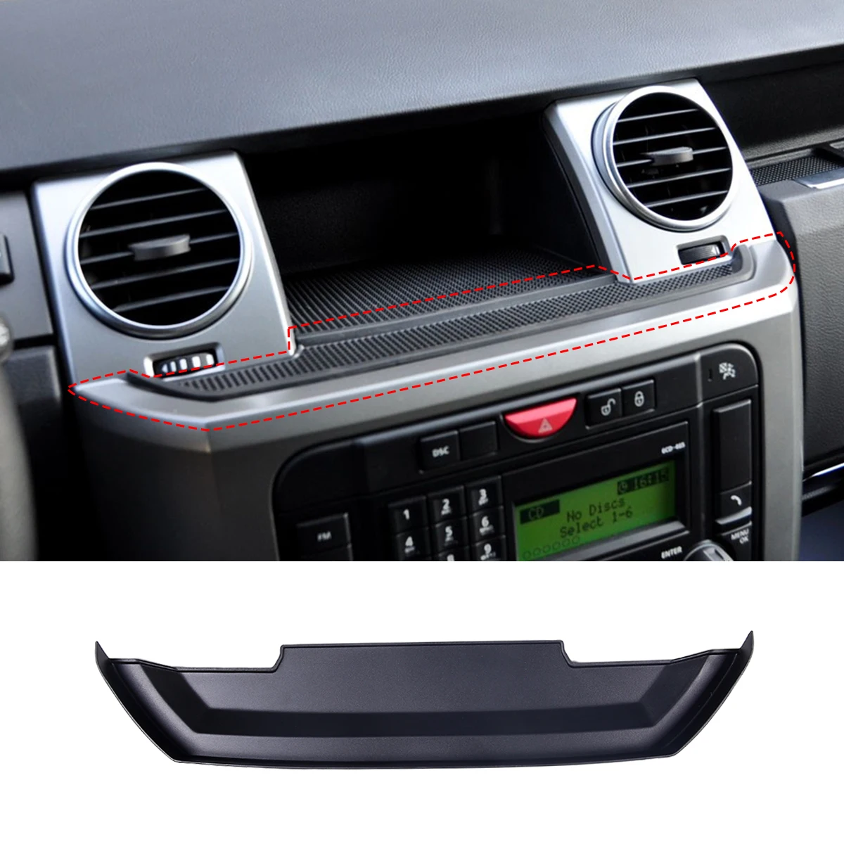 

For Land Rover Discovery 3 LR3 04-09 ABS Black Car navigation glove box mobile phone storage box Tray Organizer Car Accessories