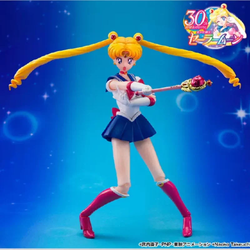 Bandai Shf Sailor Moon 30th Anniversary Crystal Star Compact Edition Articulated Action Figure For Anime Collectors Display view 6
