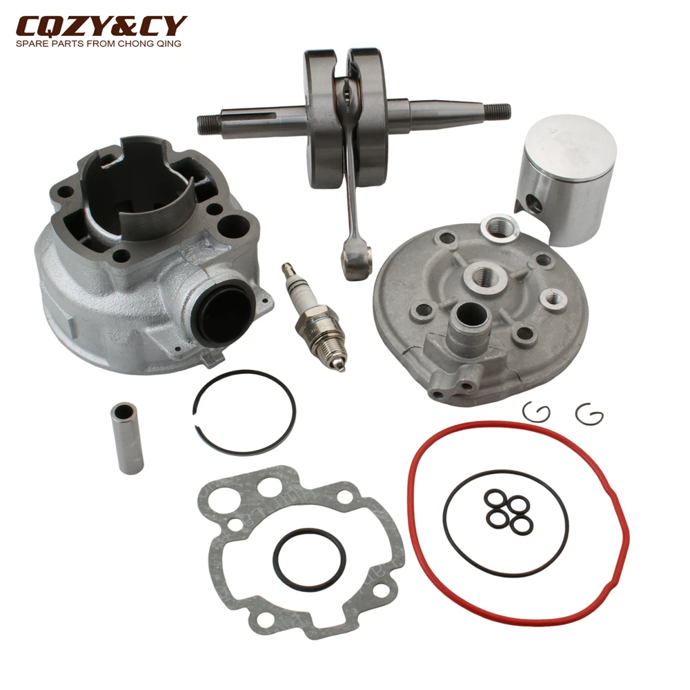 49mm 90cc Big Bore Cylinder Kit & Racing Crankshaft For Aprilia AF1 MX RS RX Special Engine Tuono 50cc Minarelli AM6 2T