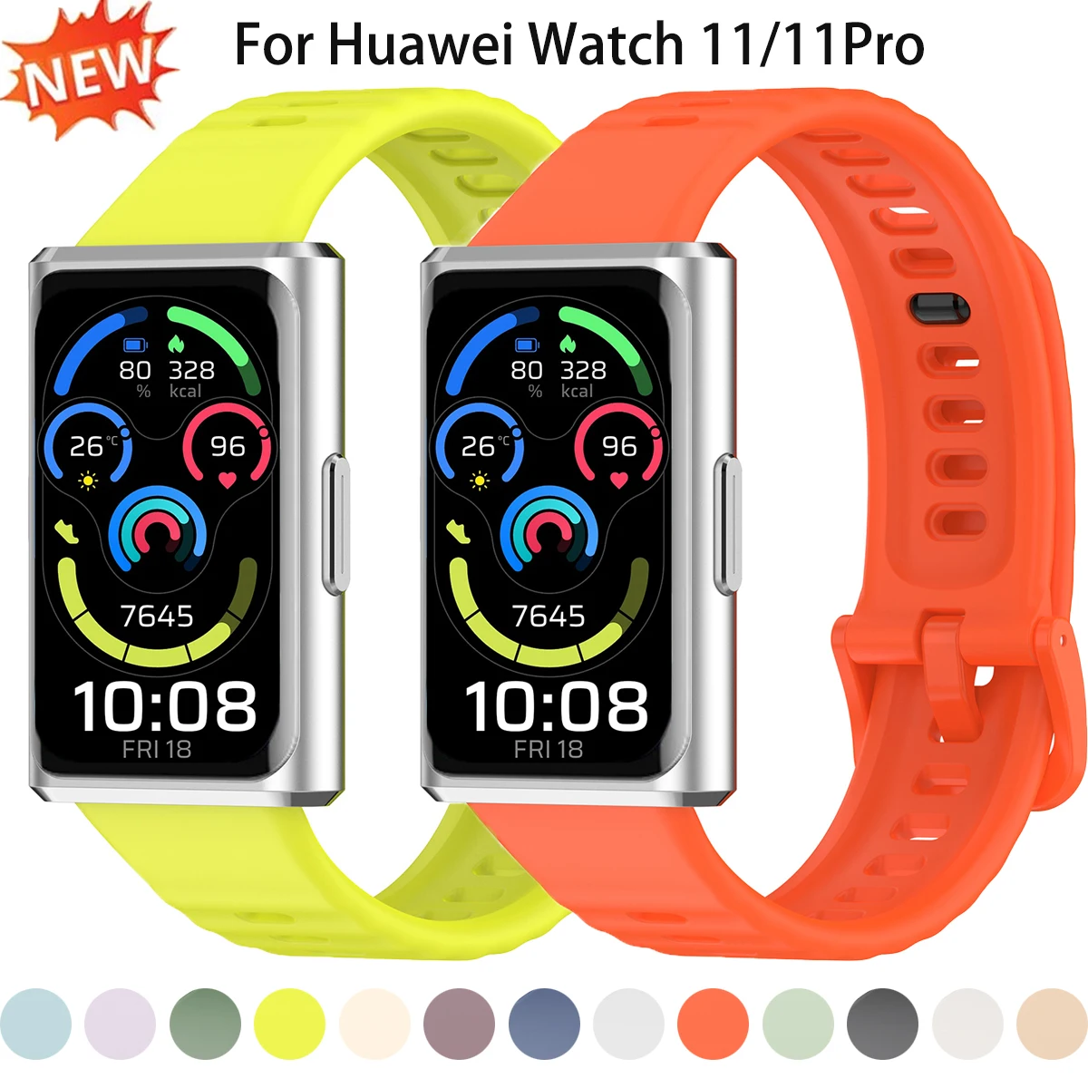 Silikonarmband für Huawei Band 11/11 Pro Smartwatch-Zubehör Ersatz-Sportarmband Original Correa für Huawei Watch 11