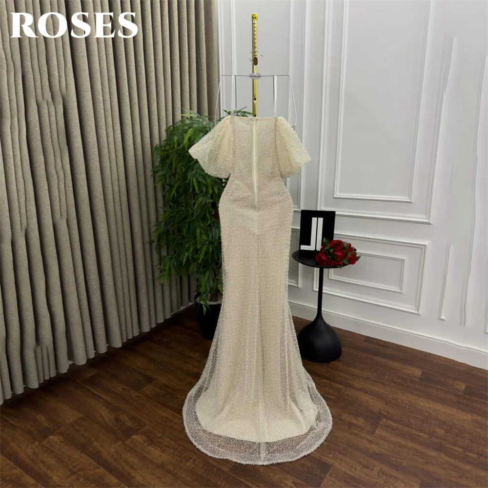 ROSES Pearl Gorgeous Prom Dress Sweetheart Off the Shoulder Hollow Prom Gown with Fishbone Shiny Sequins Formal Gown Customized - Image 5