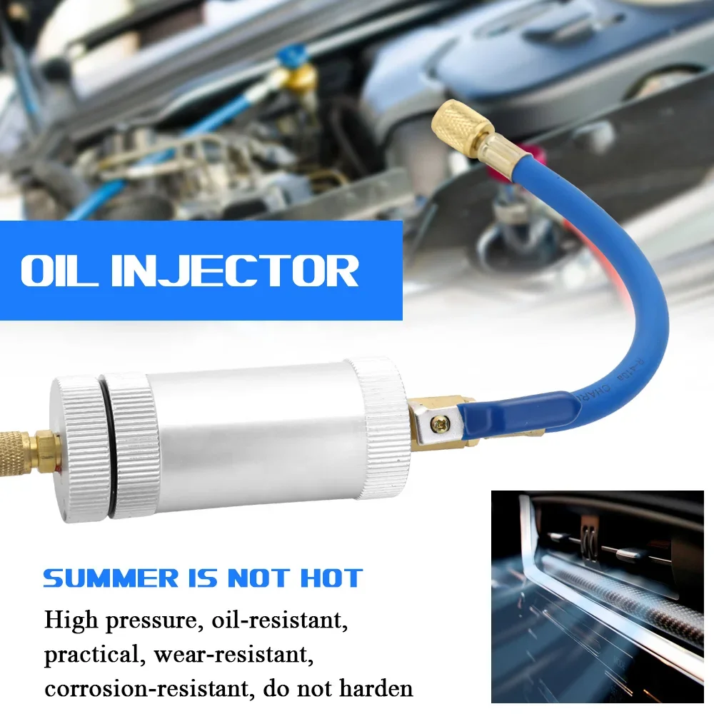 R12 R134A Air Conditioning Car Oil Injection Dye Injection Tool 2 Ounce 1/4\