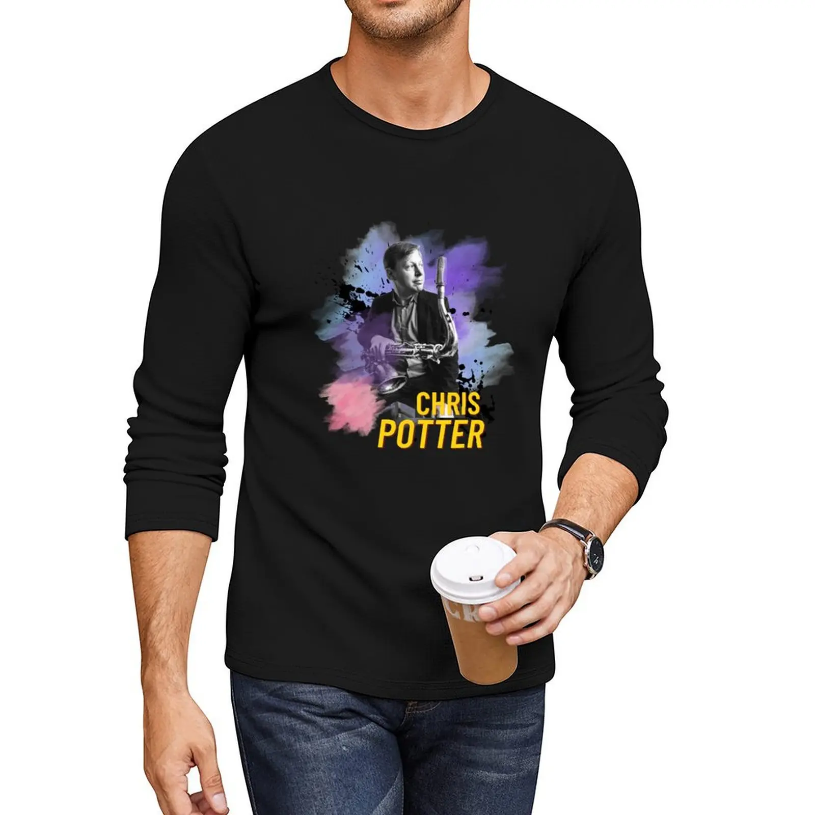 

Chris Potter Legend BnW Long T-Shirt new edition t shirt sweat shirts mens t shirt