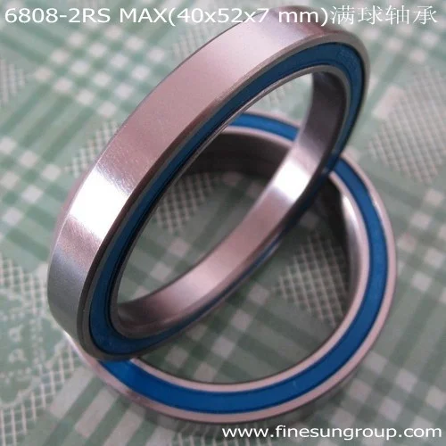 SB66 Full Ball Bearing 6808-2RS 6808ZZ 61808 S6808 6808 Bearing 40x52x7 mm for Frame Rotating Point Spindle 40*52*7