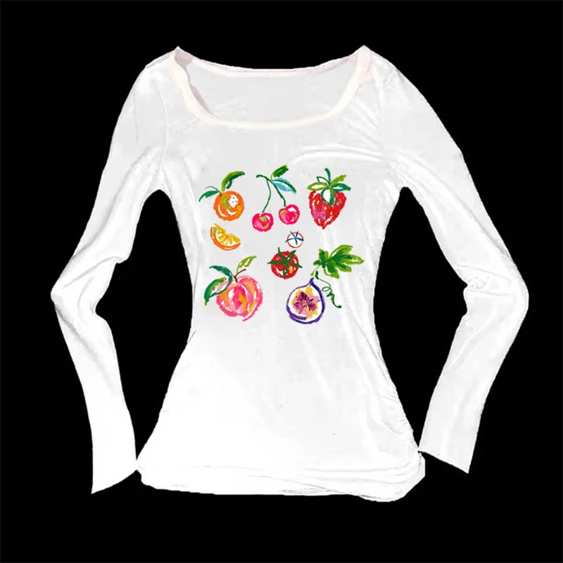 

Кавай в корейском стиле с простыми и универсальными узорами, молодежными принтами, жилетами с длинными рукавами, камзолами и базовыми топами на каждый день.