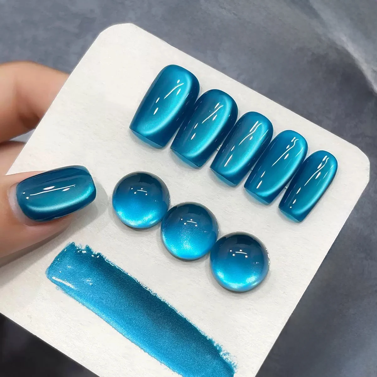 شاكا 10 مللي الراين بحيرة الأزرق القط المغناطيسي هلام الأزرق الداكن بريق نقع قبالة الأشعة فوق البنفسجية هلام مسمار الفن الورنيش مانيكير الأظافر