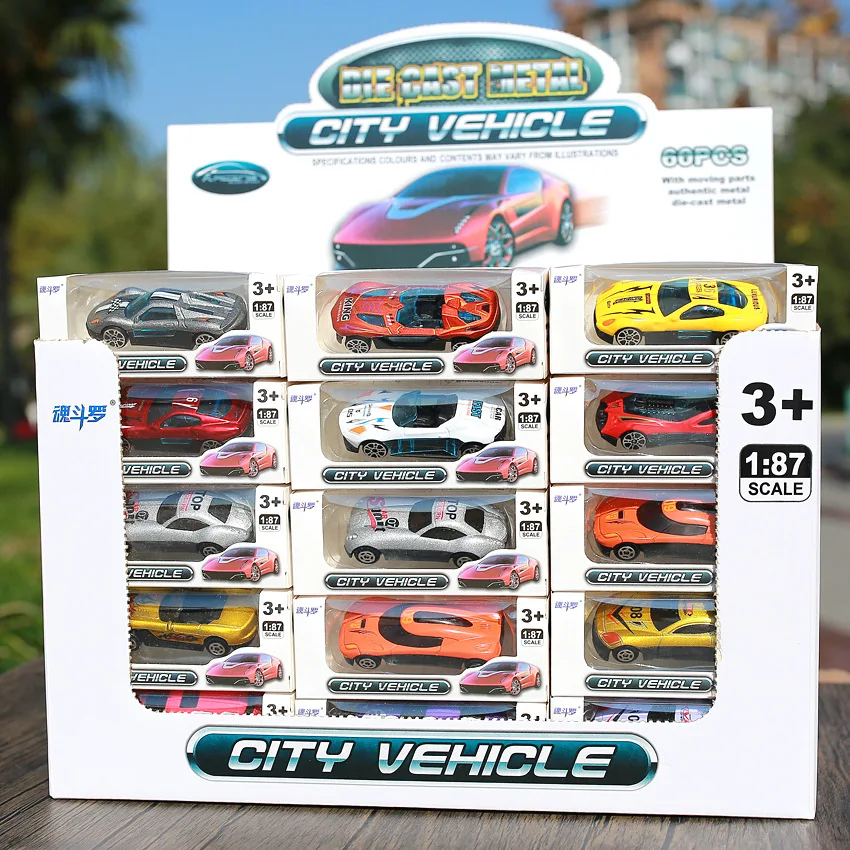 

Box of Multiple Children's Toys New Alloy Car Model Alloy Engineering Car Model Toy