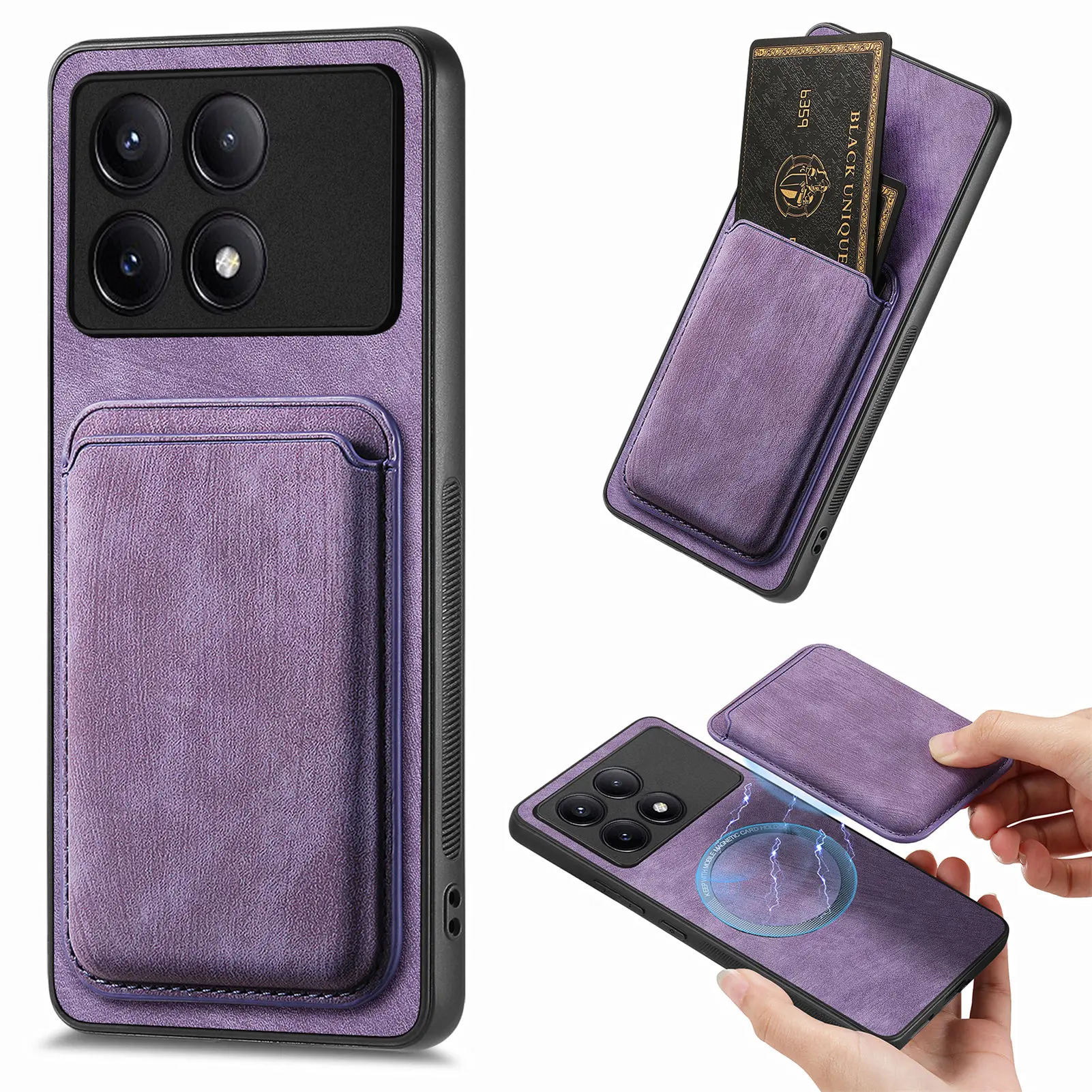 2 in 1 Removable Magnetic Cards Solt Wallet Leather Case For Xiaomi Redmi Note 13 Pro 12 11 13C F5 13T 10 Vintage Pocket Cover