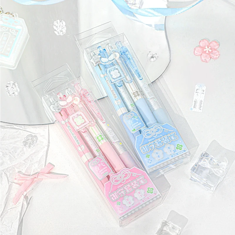 

Набор гелевых ручек Good Luck, 4 шт., набор Sweety в японском стиле, шариковая ручка 0,5 мм, черные чернила для письма, студенческий подарок для детей в школу A3142