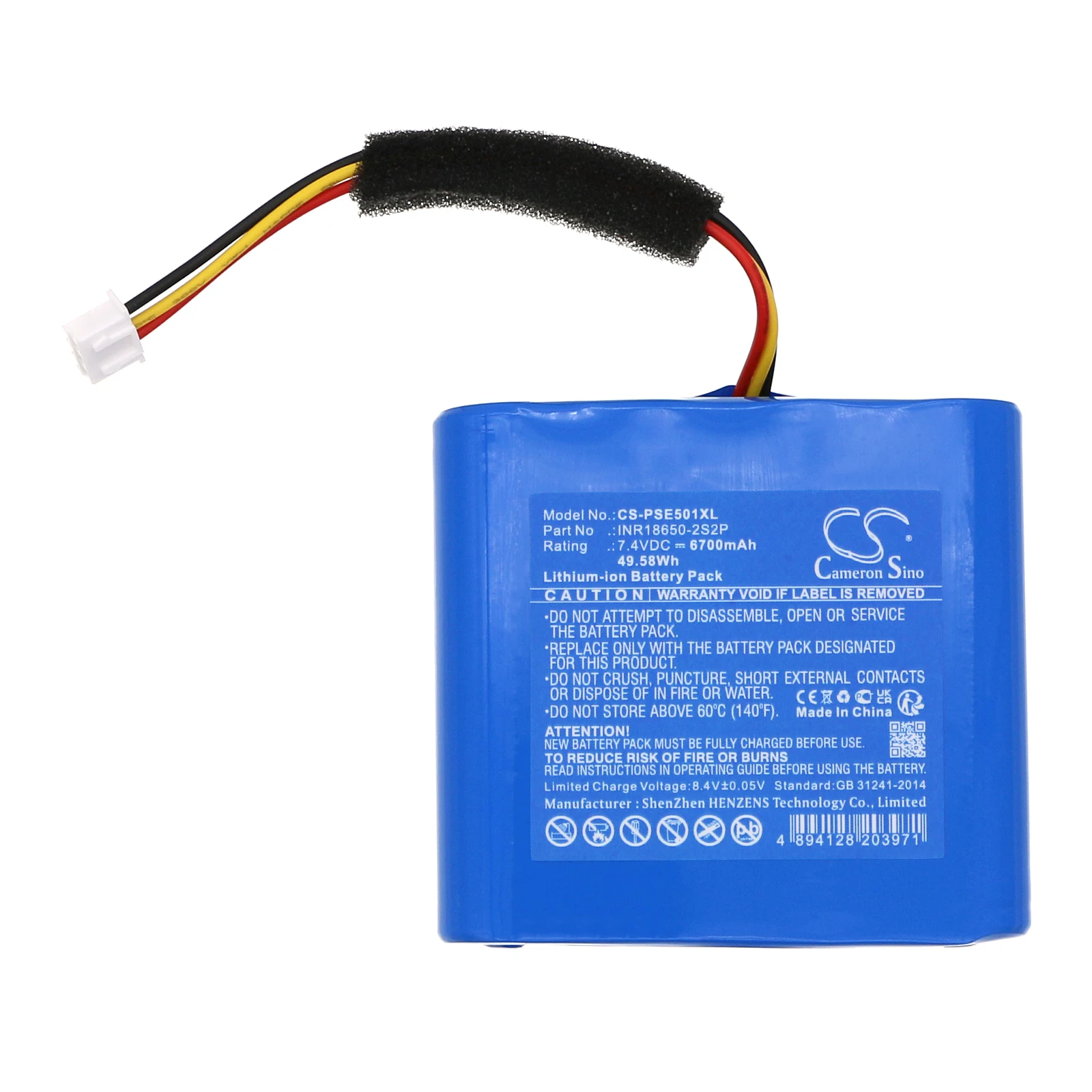 Batterie de remplacement CS pour Philips PSE0501, PSE0501/00, Smartmeeting PSE0501/00 INR18650-2S2P 6