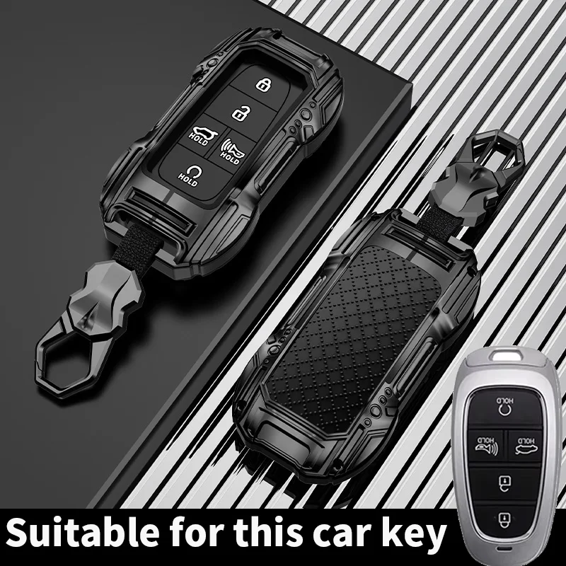 

4 5 7Buttons Car Key Cover Case Shell Fob for 2020 2021 Hyundai Sonata Nexo DN8 Santa Fe TM Tucson NX4 Staria Ioniq Accessories