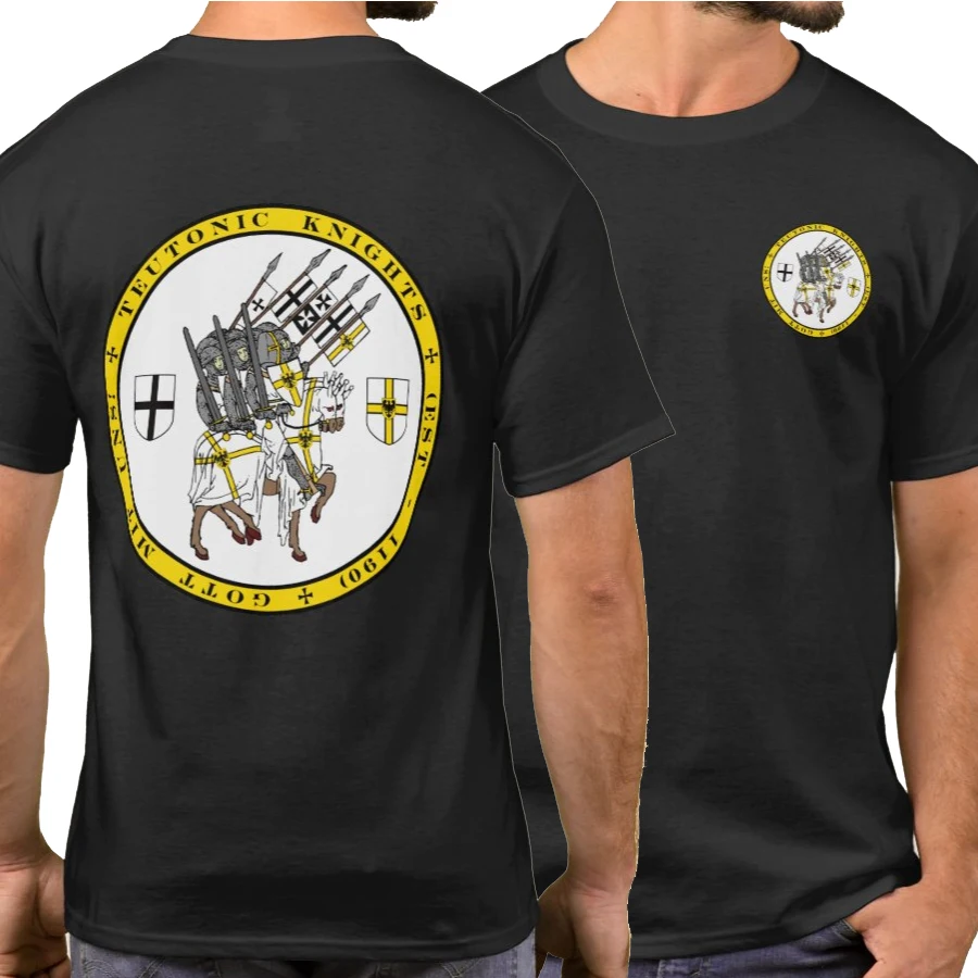 

Teutonic Knights Marching Into Battle. Classic Crusade Seal Printed T-Shirt. Summer Cotton Short Sleeve O-Neck Mens T Shirt New