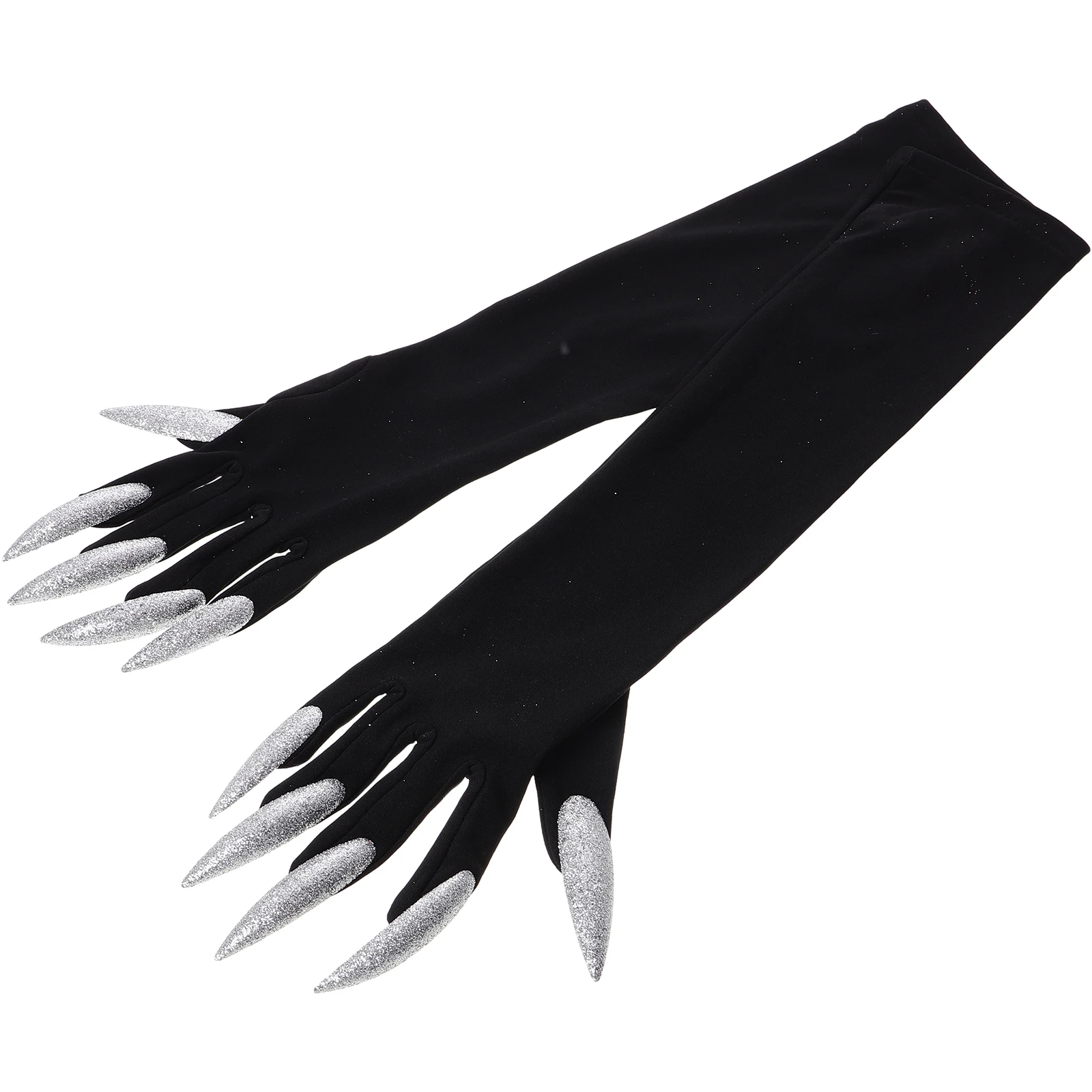 

Long Finger Nails Gloves Durable Elastic Material for Halloween Costume Party Props Scary Atmosphere Full Finger Gloves