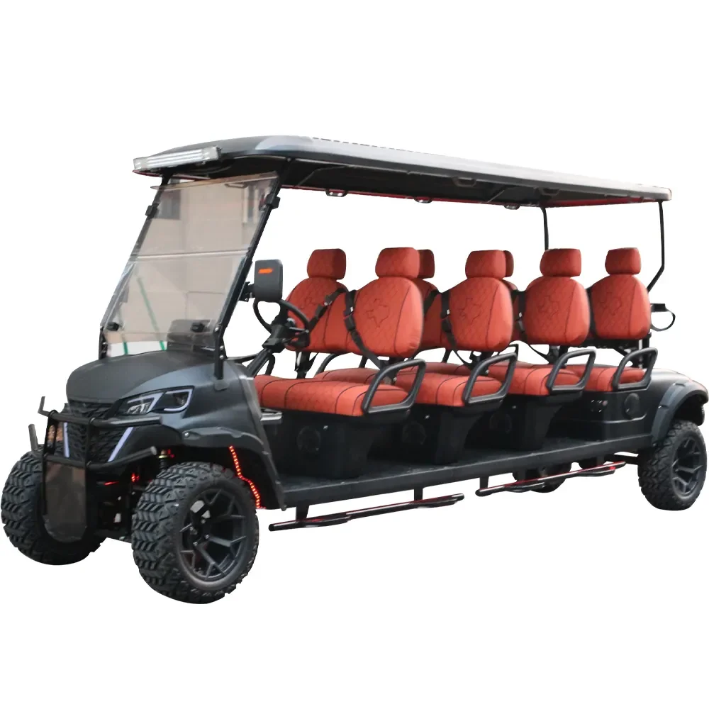 New Energy Long Durability 2 4 6 8 Seats 4/5/7KW AC Motor Lithium Ion Battery 48V/72V Off Road Electric Golf Carts