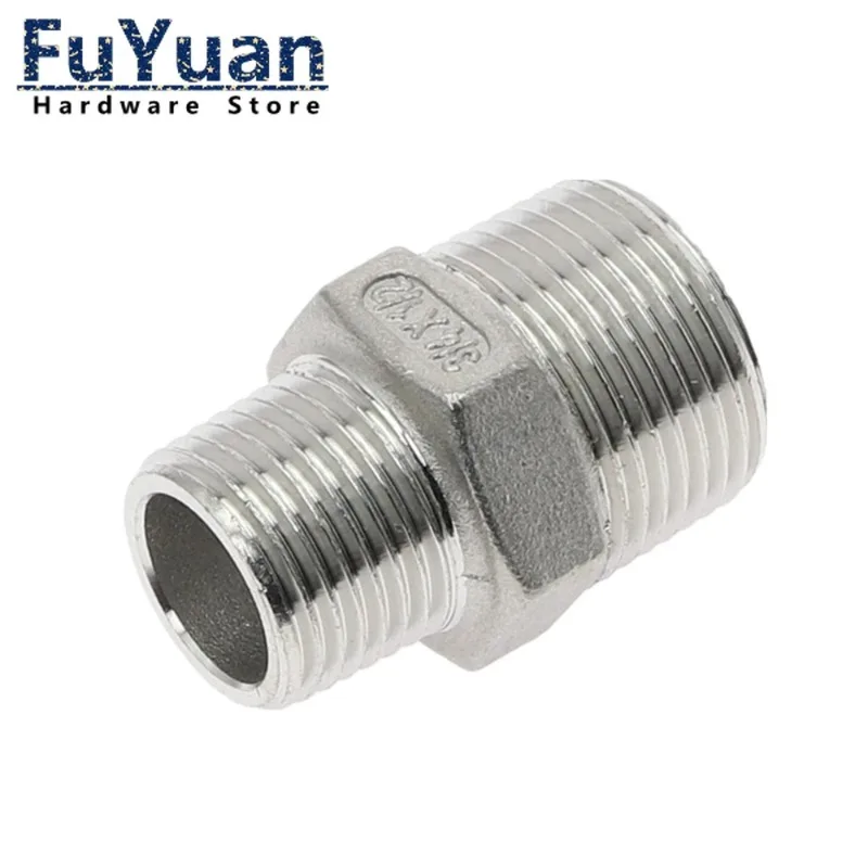 Hex Union SS304 Stainless Steel Pipe Fitting Connector Coupler water oil 1/8