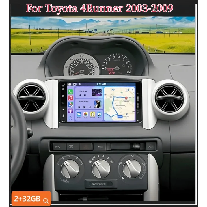 

Автомагнитола 2+32 ГБ Android 15, 7 дюймов, для Toyota 4Runner 2003-2009 с Carplay, Android Auto, WiFi, Bluetooth, камерой заднего вида/микрофоном