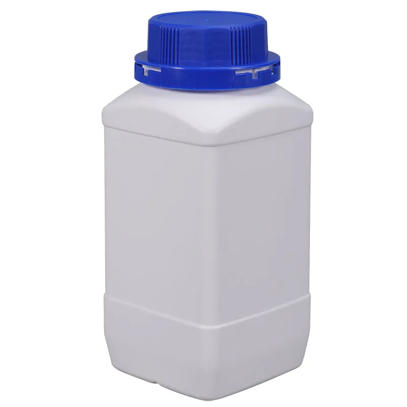 Empty Plastic Bottle With Lid Square Liquid Reagent Refillable Bottle Airtight Sealing Container 1Pcs