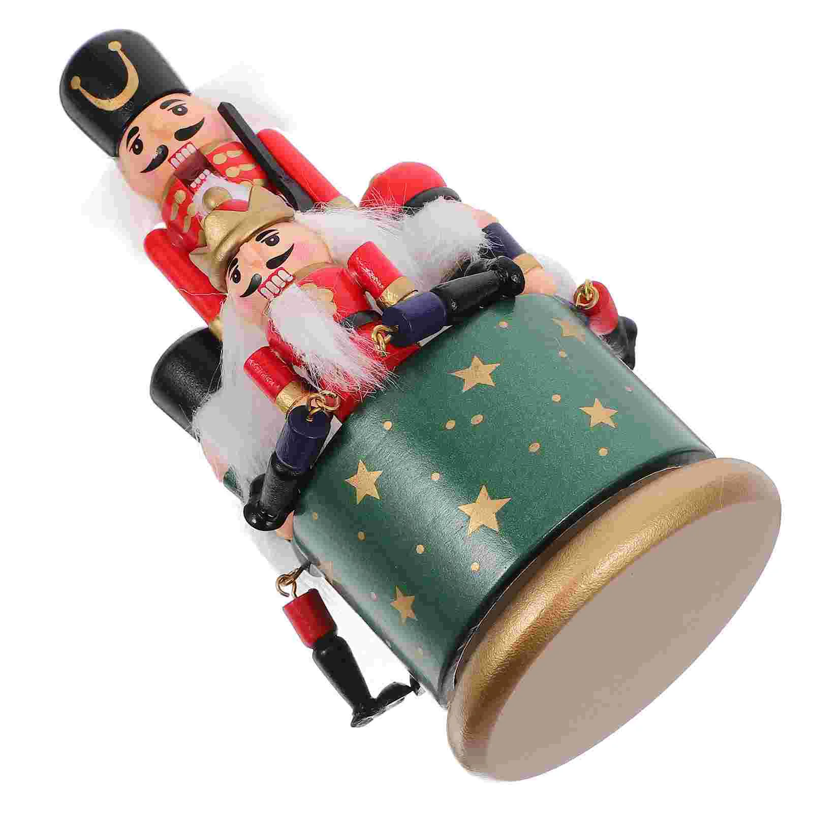 Household Decor Nutcracker Sound Box Retro Gift for Housewarming Christmas Craft Xmas Office Vintage