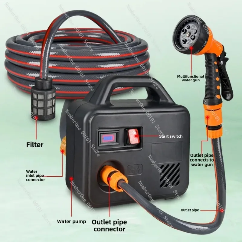 21V Self Priming Lithium Battery Water Pump Portable Rechargeable Outdoor Garden Vegetable Watering Tool for Home Farm