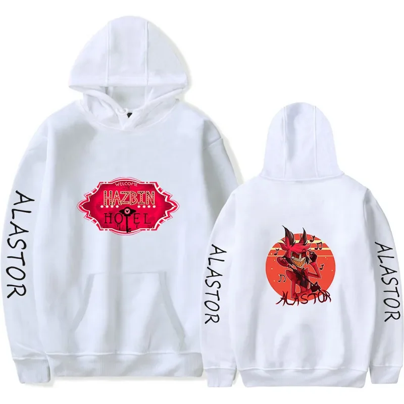 Hazbin-sudaderas con capucha para mujer, disfraz de Hotel, jersey con capucha, Top Harajuku Hazbin, suéter de Hip Hop, ropa para niña