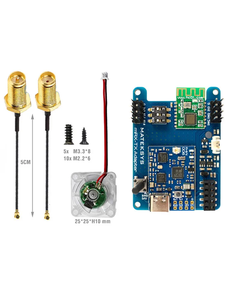 Newest MATEK MLRS MAVLINK 900MHZ TX MODULE KIT MR900-30-TX TCXO Built-in Bluetooth/5V fan controller For  long range RC Model