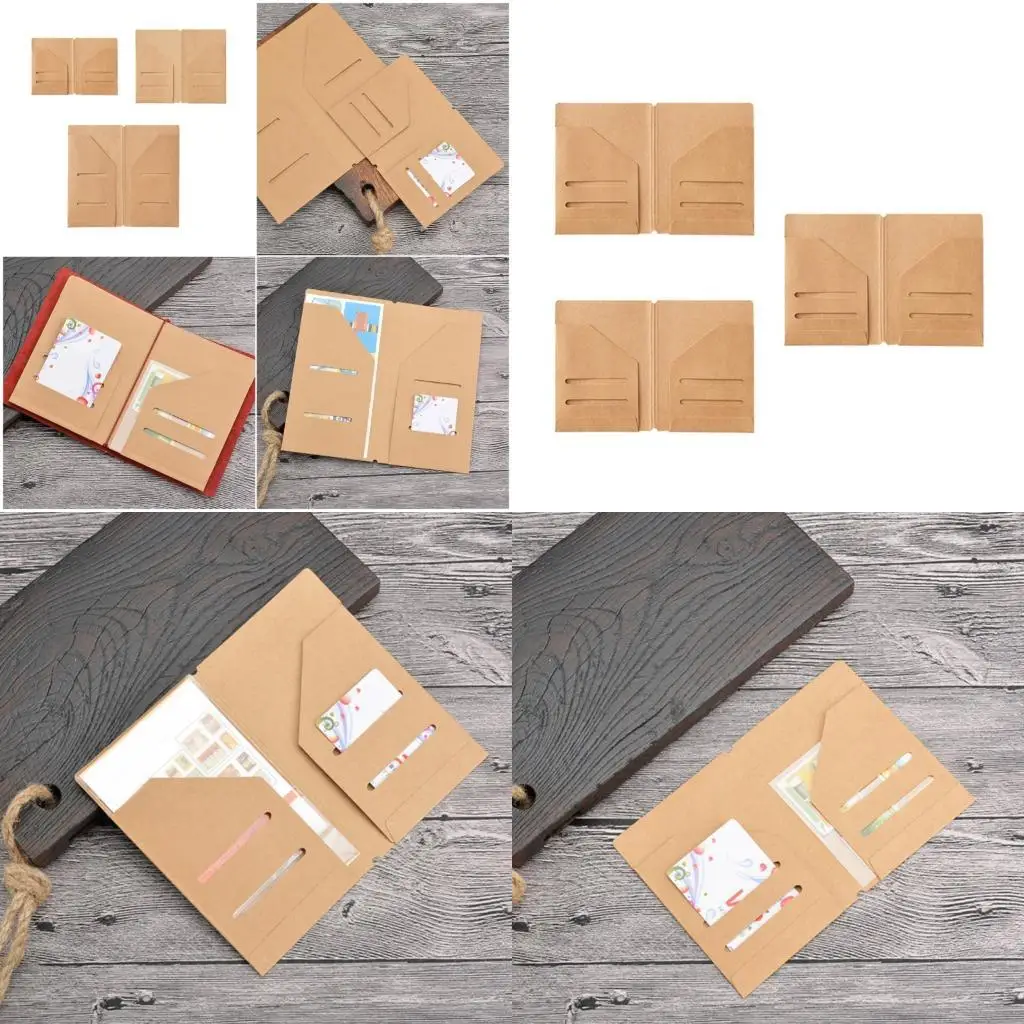 

3Pcs Recyclable Paper Document Organiser Pouches Receipts Wallet File Filing Bag