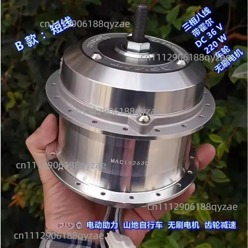 Electric Assisted Mountain Bike, DC Brushless Wheel Motor, One-way Clutch Gear Reduction Motor
