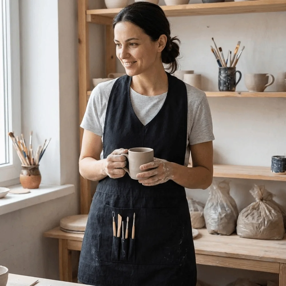 Wear Resistant Anti Fouling Apron Waterproof Anti Splash Sleeveless Apron with Pocket Soft Workwear Apron Catering Specific