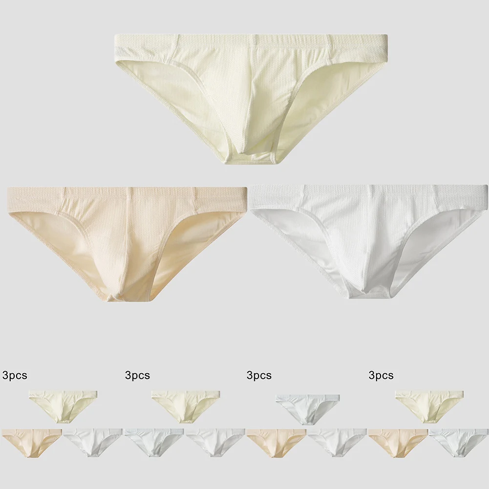 

3PCS Men Underwear Hombre Lingeries For Man Trunks Breathable Japanese Thongs Cotton Underwear Solid Color Briefs Men's Panties