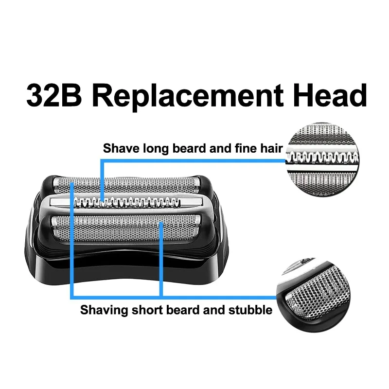 Compatible for 32B Replacement Heads Replacement Heads for Portable Electric Shavers for S3 3040s, 3080s-4, 370cc