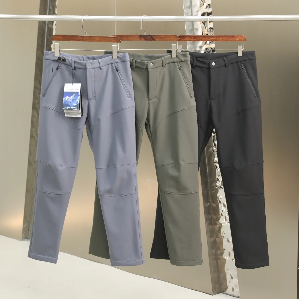 

Высококачественные мужские уличные брюки серии GM с флисовой подкладкой, 3D-крой, повседневные, ветрозащитные, водоотталкивающие, прямого кроя