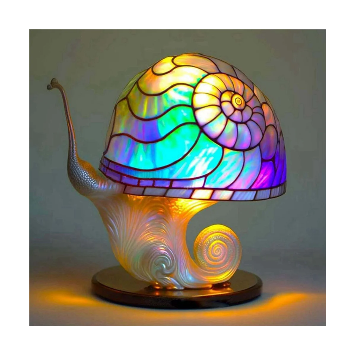 

Stained Plant Series Table Lamp Colorful Bedroom Bedside Mushroom Retro Table Night Lamp Atmosphere Light,4