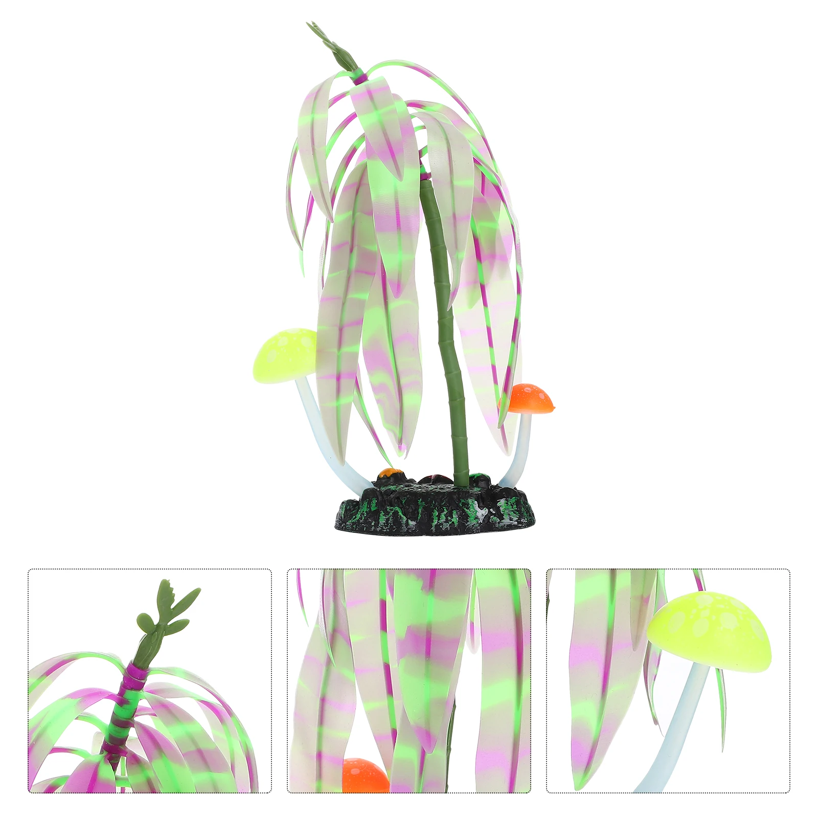 

Aquatic Plants Luminous Grass Tree Fish Tank Decoration Ornament Silica Gel Aquarium Artificial