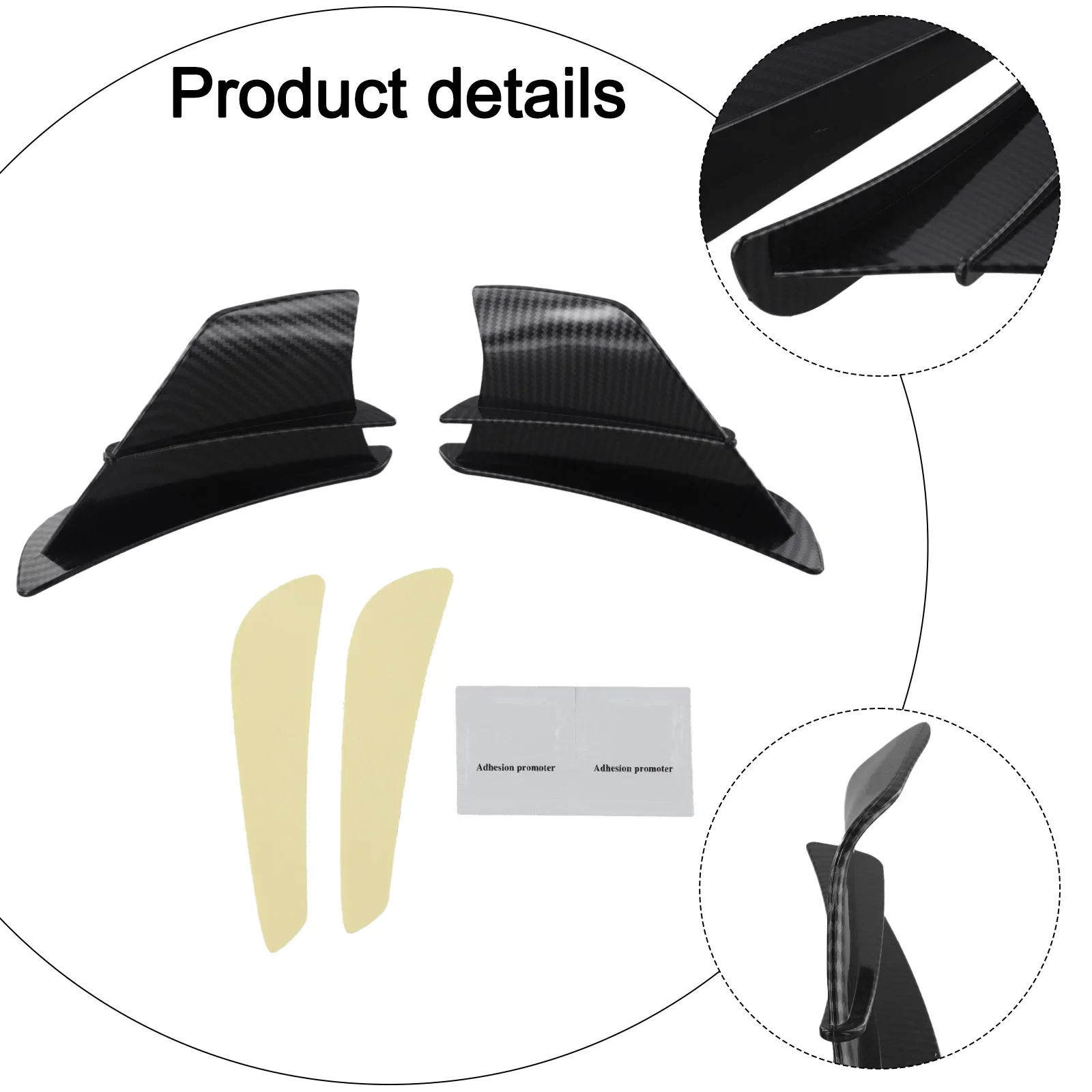 

2pcs Car Motorcycle Modification With Fixed Wing Aerodynamic Wings Side Fairing Winglets Spoiler Carbon For Ducati For Panigale
