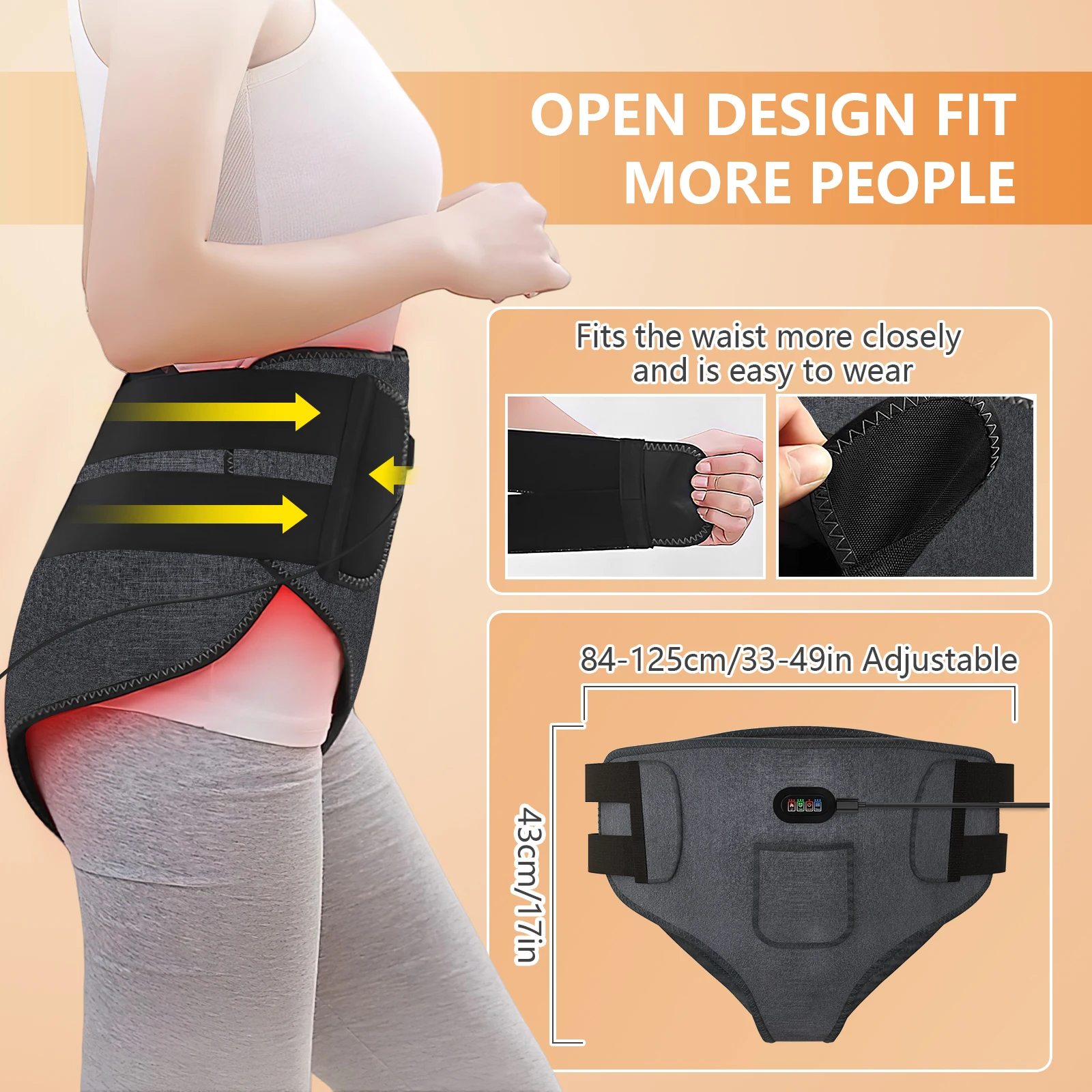 

Customizable Light Therapy Device for Vaginitis 660nm Women Menstrual Heating Massager for Stomach Waist Peroid Pain