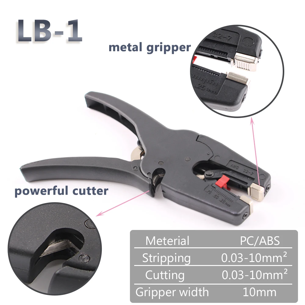 FS-D3 Self-Adjusting insulation Wire Stripper wire stripping range 0.08-6mm2 Multi-tool TOOL wire cutter cutting LB-1