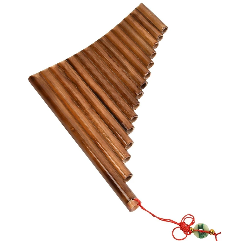 15 Pipes Pan Flute Bamboo G Key Traditional Panpipe Children Adults Professional Woodwind Instrument Chinese Handmade PanFlute
