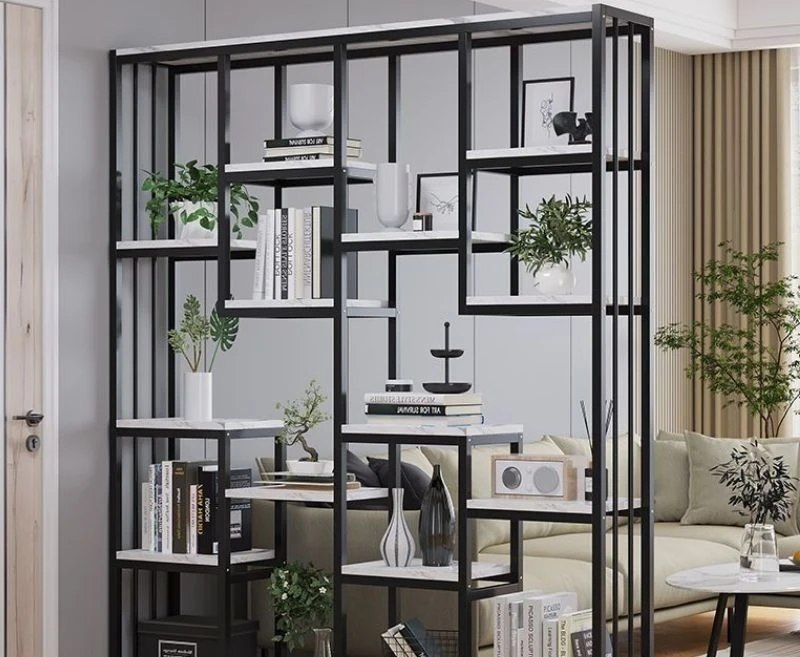 Living room shelf Floor-to-ceiling flower pot rack Partition simple bookshelf Creative flower rack Balcony Living room Bogu rack