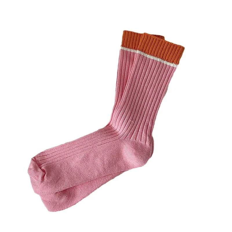 Candy Color Joint Cute Socks Cotton Ins Sports Relaxation Ventilate Designer Socks Autumn Winter Kawaii  Harajuku White Socks image 5